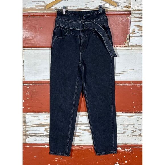 GUESS Women's Belted 80s Jeans - Picture 2 of 7